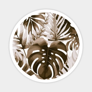 Minimalistic Monstera Tropical Leaves Magnet